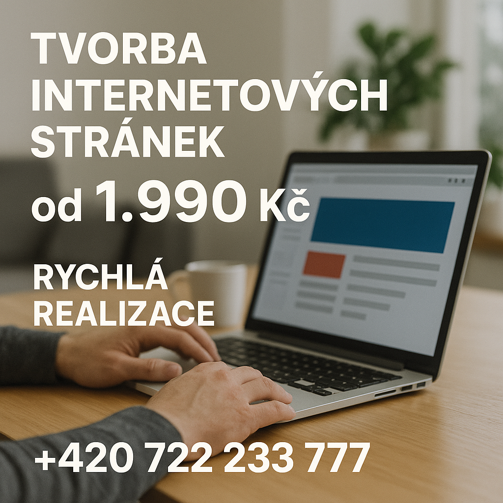 Tvorba internetových stránek od 1.990 Kč – Rychlá realizace